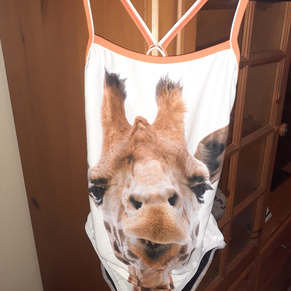 QSwimwear Giraffe Sunback Tank 1pc Size 34/M